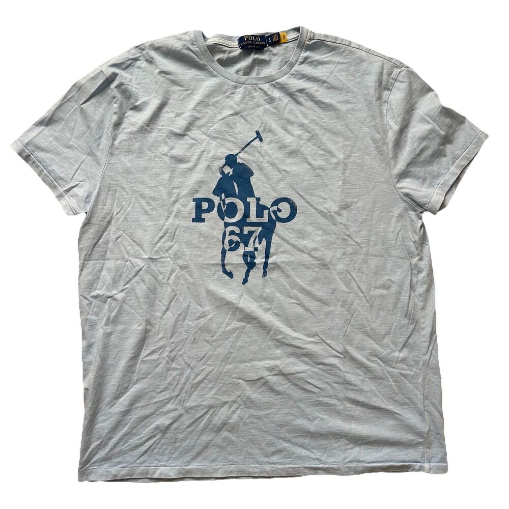 Polo Ralph Lauren Big Pony Logo T Shirt Blue